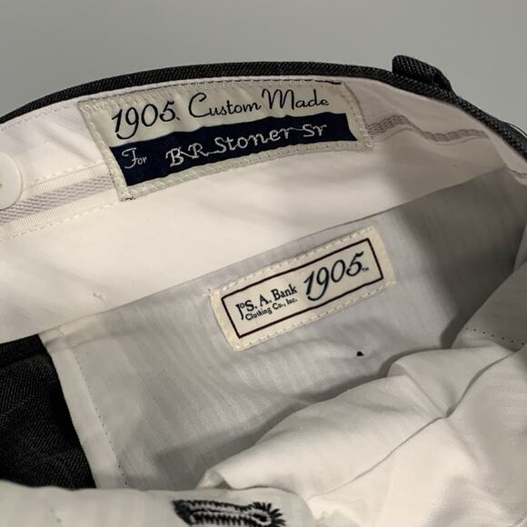 Jos. A. Bank Charcoal Plaid Men's Suit - Picture 12 of 12